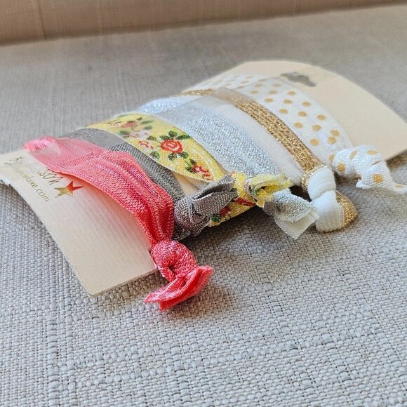 France Luxe Hair Ties Multi Color Set of 6 Hair Bands L. Erickson Pony Tail Tie - Picture 2 of 11